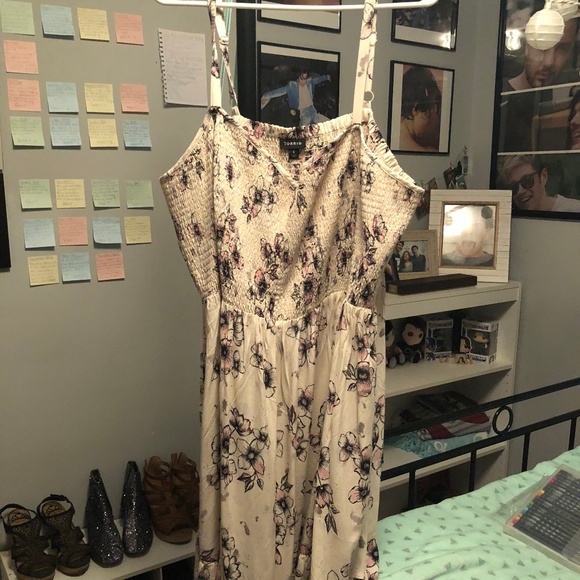Floral Black and Pink Watercolor Print Dress - Picture 1 of 1